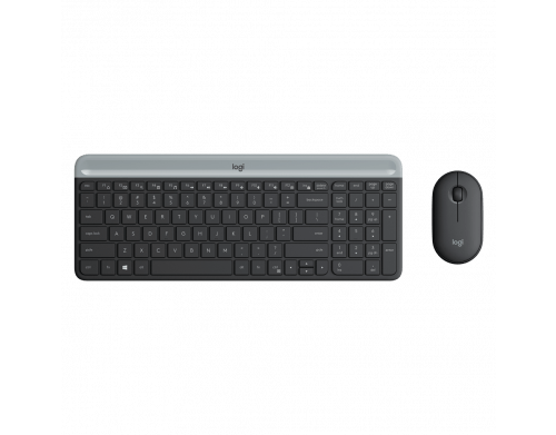 Kit Teclado e Mouse Sem fio MK470 Slim Ultrafino Preto 920-008674 - Logitech