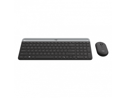 Kit Teclado e Mouse Sem fio MK470 Slim Ultrafino Preto 920-008674 - Logitech