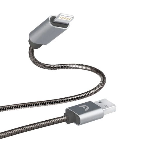 Cabo USB para Lightning 1M Dura Spring  ARG-CB-0027GR - Argom