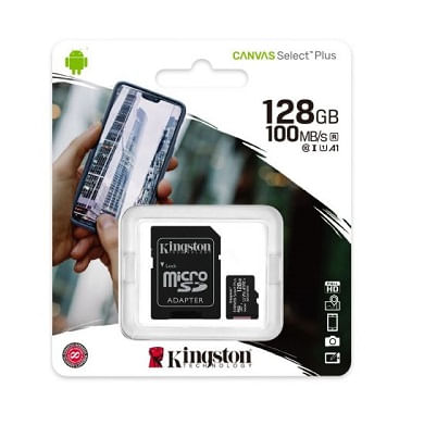 Cartao de Memoria Micro SD HC 128GB Classe 10 SDCS2/128GB - Kingston