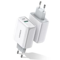 Carregador de Viagem Ugreen Rápido 36W USB para USB-C CD170  Branco