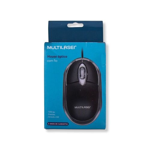 Mouse  USB Preto MO255 - Multilaser