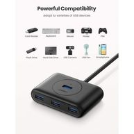 Hub USB 3.0 4 portas CR113 Preto - Ugreen