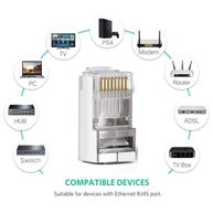 Conector RJ-45 Macho Cat6 10 Unid NW111 - Ugreen