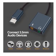 Adaptador USB-C para P2 Fone+Mic ARG-CB-0066 - Argom