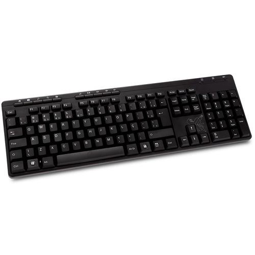 Teclado Sem Fio ABNT2 Office PRO Multimídia Preto 6013471 - Maxprint