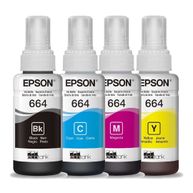 Kit Garrafa de Tinta 4 Cores T664 T664520-BR PRE/AMA/CIA/MAG - Epson