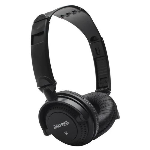 Headphone com fio Profissional Dobrável 603621 Preto - MaxPrint