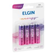 Pilha Recarregável AA 2500mAh 1,2V 04 und - Elgin