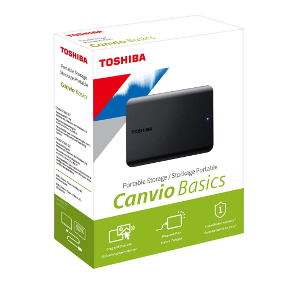 Toshiba 2TB SATA セット Disco Rígido Toshiba Externo 2.5 USB 3.0 2TB Canvio Basic Preto
