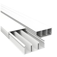 Canaleta 50x20 com Divisoria sem Fita Dupla Face Branca - Enerbras