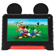 Tablet Multilaser Infantil Mickey Tela 7" 4GB RAM 64GB Wi-Fi Android 13 NB413 Preto e Vermelho