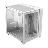 Gabinete Gamer Mid Tower mATX Lateral e Frontal em Vidro Forcefield White Ghost - PCYES