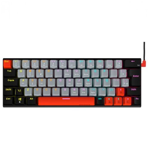 Teclado USB Gamer Mecanico Kuromori RGB Preto - PCYes