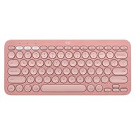 Teclado sem Fio Logitech Bluetooth US Multi-Dispositivos Pebble Keys 2 K380s Rosa