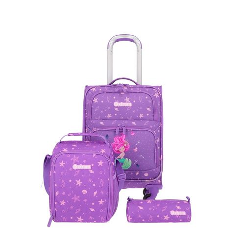 Mochila Infantil com Rodas Speed Pack Sereia 3 Peças Roxo - Xtrem