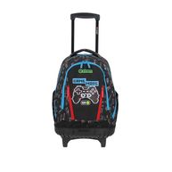 Mochila Infantil com Rodas Cross 298 Game Preta - Xtrem