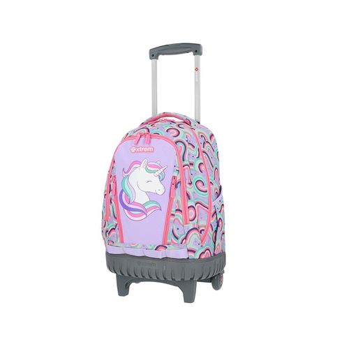 Mochila Infantil com Rodas Cross 298 Unicornio Rosa - Xtrem