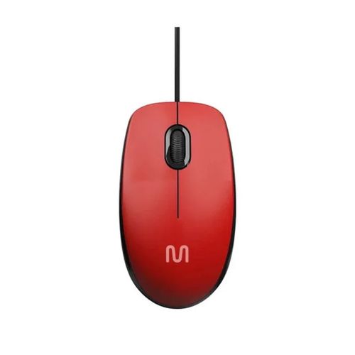 Mouse USB Silent 1200dpi MF400 Vermelho - Multilaser