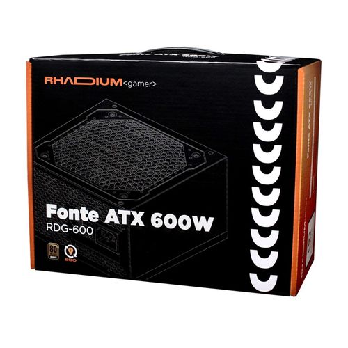 Fonte ATX 600W 80 Plus Bronze RDG-600 - Rhadium