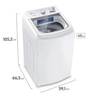Máquina de Lavar 14Kg Essential Care com Cesto Inox e JetClean LED14 127V Branca - Electrolux