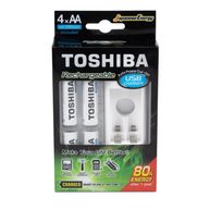 Carregador Pilhas AA/AAA com 4 Uni AA 73205 - Toshiba