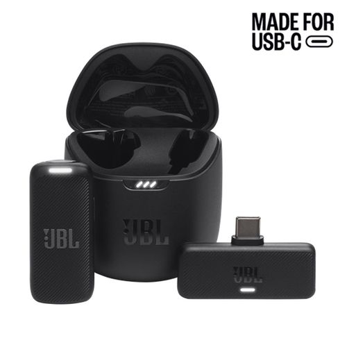 Microfone Lapela Quantum Stream Sem Fio com Conexão USB-C - JBL