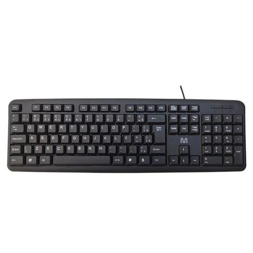 Teclado USB Slim Resistente Água ABNT2 TC065 Preto - Multilaser