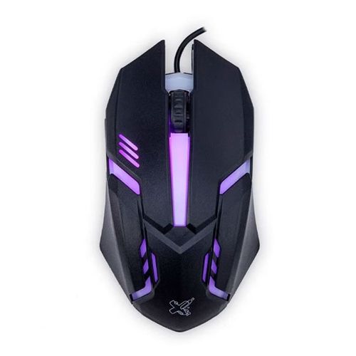 Mouse USB Geek Max com Led Preto - Maxprint