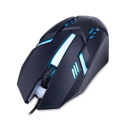 Mouse USB Geek Max com Led Preto - Maxprint