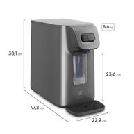 Purificador de Água Electrolux Gelada, Fria e Natural Experience com Compressor PC01X 127V Grafite