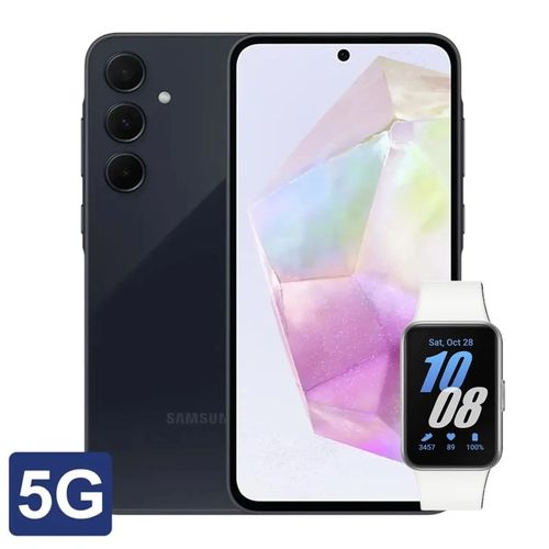 Smartphone Galaxy A35 5G 256GB Azul Escuro + Galaxy Fit 3 Grafite - Samsung