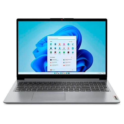 Notebook Ideapad 1 Intel Core I3 12G 1.2GHZ 4GB 256SSD 15.6" HD Windows 11 82VY000TBR Cinza - Lenovo