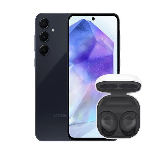 Smartphone Galaxy A55 5G 256GB Azul Escuro + Galaxy Buds FE Grafite - Samsung