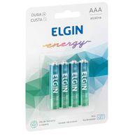 Pilha Alcalina AAA 1,5V 04 und - Elgin