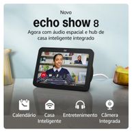 Dispositivo Smart Home Echo Show 8 3° Geração Alexa Preto- Amazon