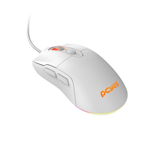 Mouse Gamer USB 12.400DPI 6 Botões Malus RGB Branco - PCYes