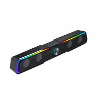 Caixa de Som Gamer Estéreo GS305 Beat Bar RGB Preto - Fantech