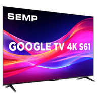 Smart TV 50" 4K UHD LED S61, Wi-Fi, Google TV, DolbyAtmos 50S61 - Semp