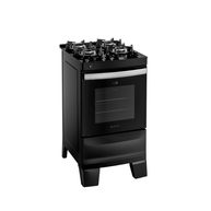 Fogão 4 Bocas com Mesa Vidro Agile Up Bivolt Preto - Atlas