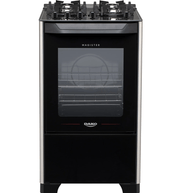 Fogão Dako 4 Bocas com Mesa Vidro Magister Bivolt Preto