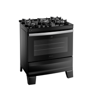 Fogão 5 Bocas com Mesa Vidro Agile Up Bivolt Preto - Atlas