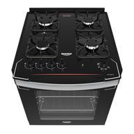 Fogão Dako 4 Bocas de Embutir com Mesa de Vidro Diplomata Bivolt Preto