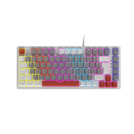 Teclado Gamer Mecânico USB Kirin Ghost 75% RGB Branco - PCYes