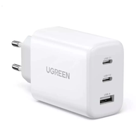 Carregador de Viagem Rápido 65W 2x USB-A/USB-C 90496 Branco - Ugreen