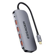 Adaptador Essager USB-C para HDMI/VGA/4 USB/RJ45/P2/SD EHBC05-FH0G-P