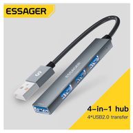 HUB Essager USB 3.0 4 portas EHBA04-FY0G-P Cinza