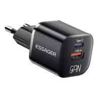 Carregador de Viagem Essager 20W GaN USB/USB-C ES-CD31 Preto