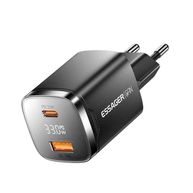 Carregador de Viagem Essager 33W GaN USB/USB-C PD 33W Preto