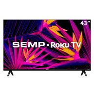 Smart TV Semp 43" FHD R6610, Wi-Fi, Roku TV, Google Assistant, Alexa 43R6610